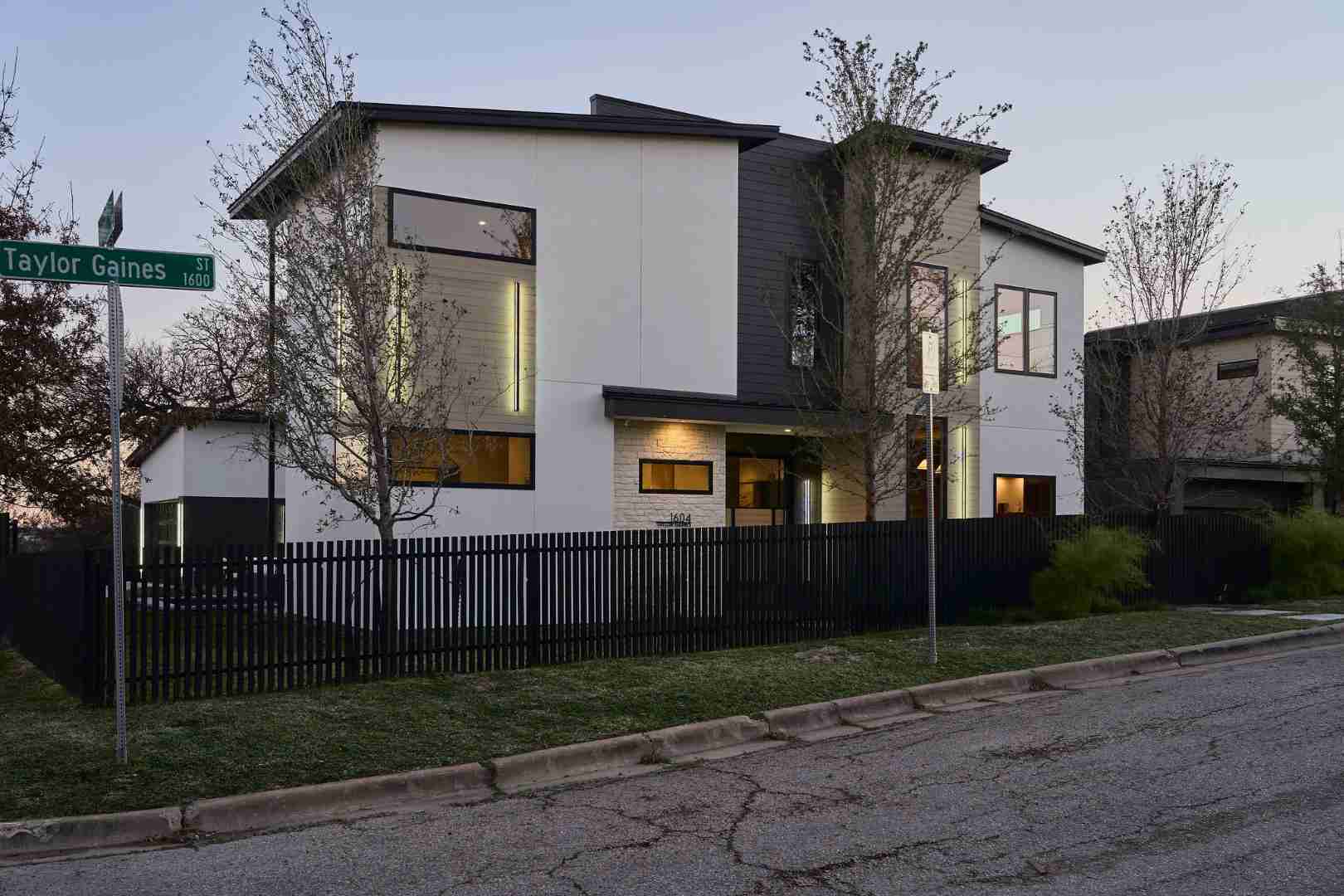 Modern home on Taylor Gaines Street with sleek architecture. Austin, TX | CKN Homes